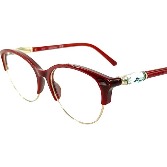 Swarovski SK5338 Womens Metal Eyeglass Frame 028 Shiny Rose Gold 53-16 - Picture 2 of 5